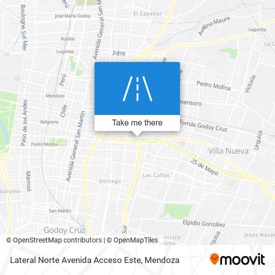 Lateral Norte Avenida Acceso Este map