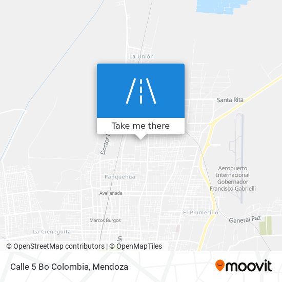 Calle 5 Bo Colombia map