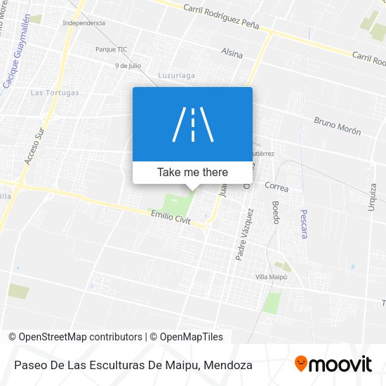 Paseo De Las Esculturas De Maipu map