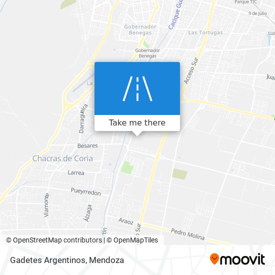 Gadetes Argentinos map