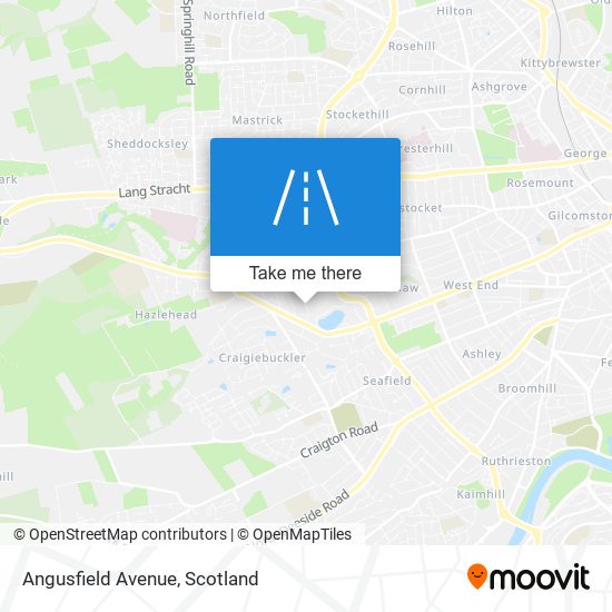 Angusfield Avenue map