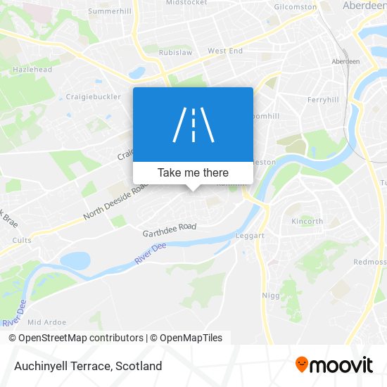 Auchinyell Terrace map