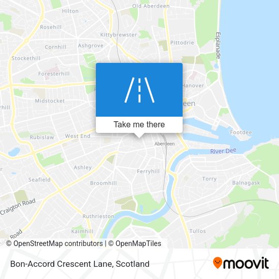 Bon-Accord Crescent Lane map
