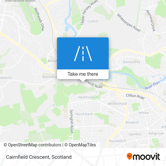 Cairnfield Crescent map