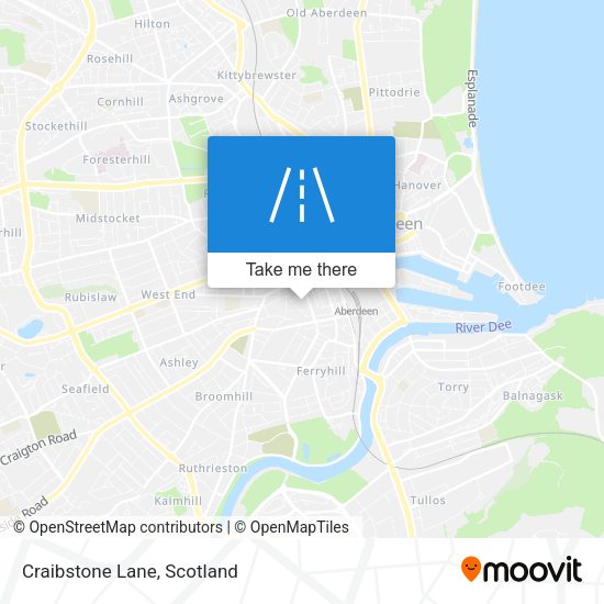 Craibstone Lane map
