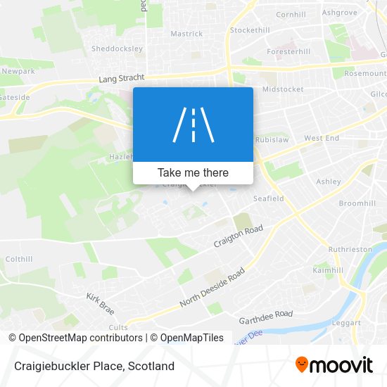 Craigiebuckler Place map