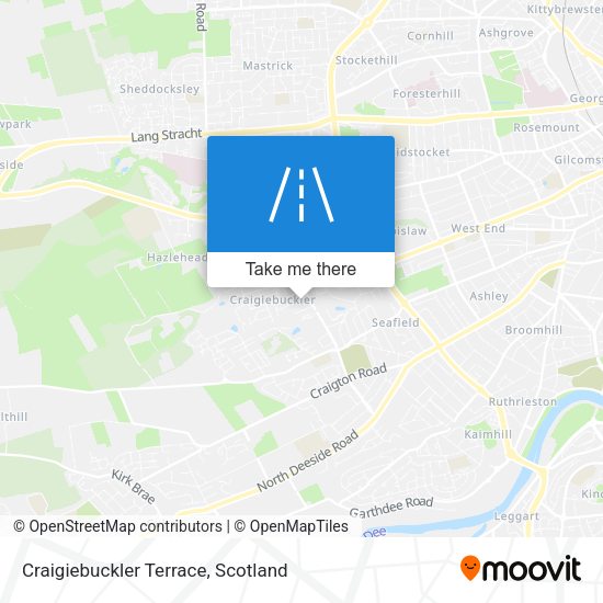 Craigiebuckler Terrace map