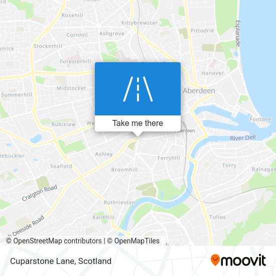 Cuparstone Lane map