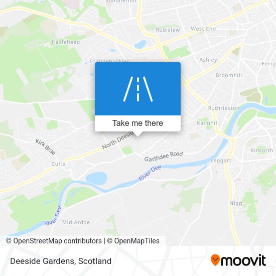 Deeside Gardens map