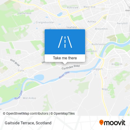 Gaitside Terrace map