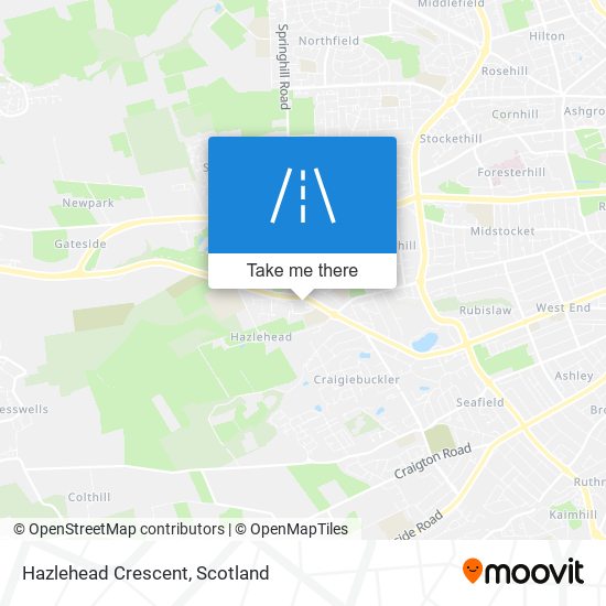 Hazlehead Crescent map