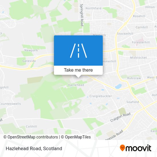 Hazlehead Road map