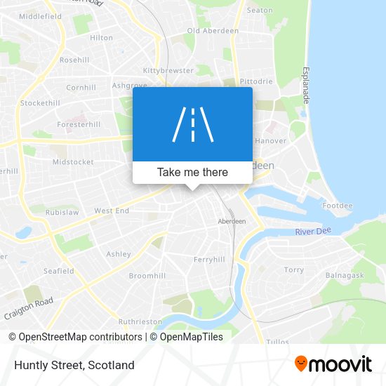 Huntly Street map
