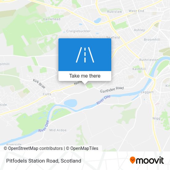 Pitfodels Station Road map