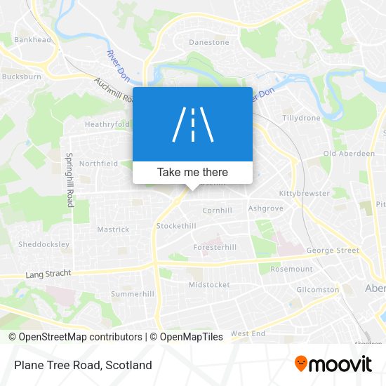 Plane Tree Road map