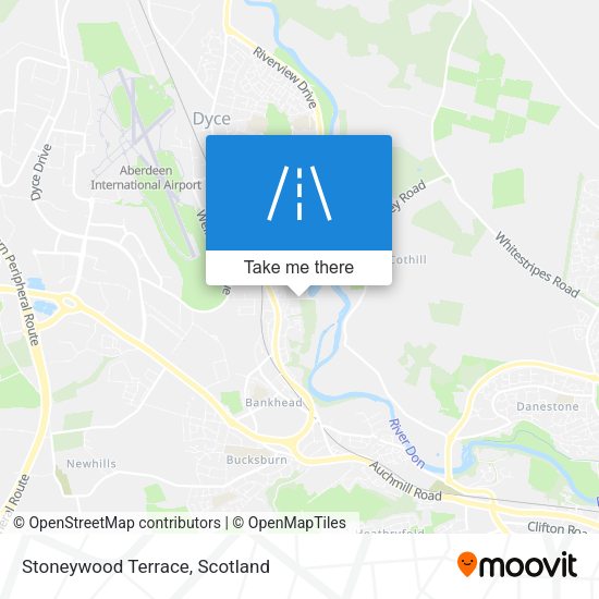 Stoneywood Terrace map
