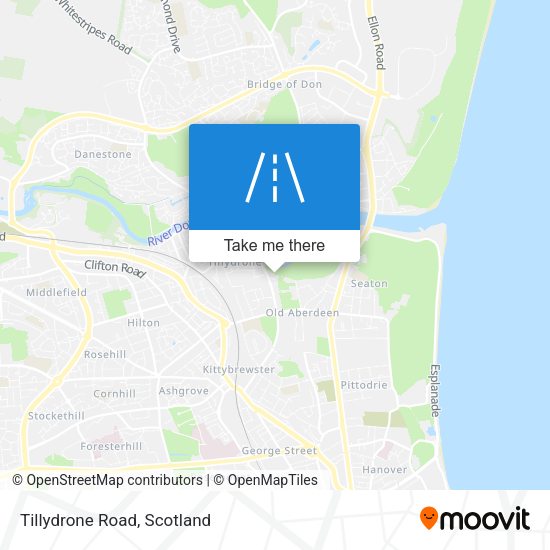 Tillydrone Road map