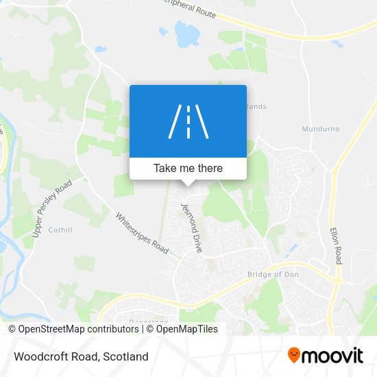 Woodcroft Road map