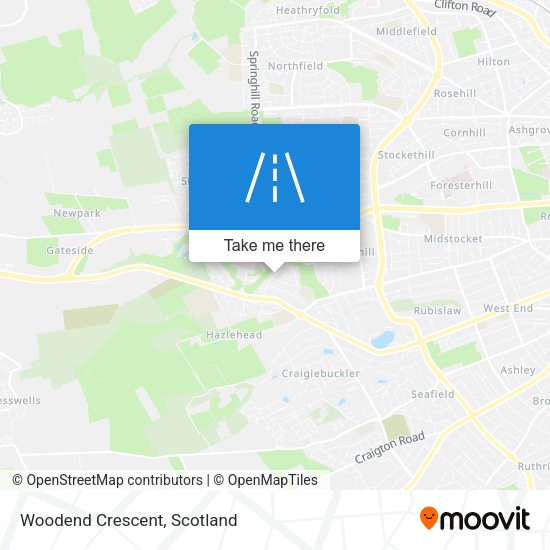 Woodend Crescent map