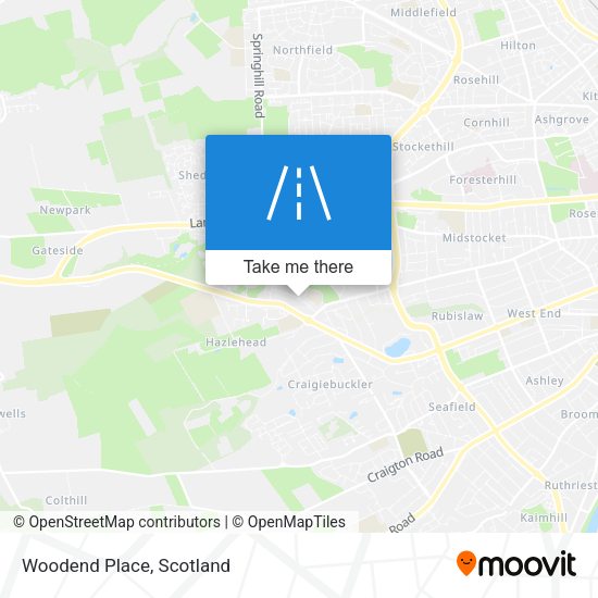 Woodend Place map