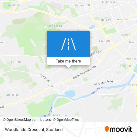 Woodlands Crescent map