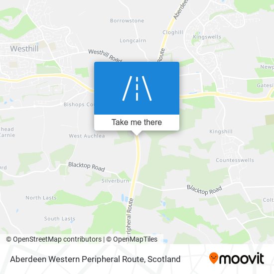 Aberdeen Western Peripheral Route map