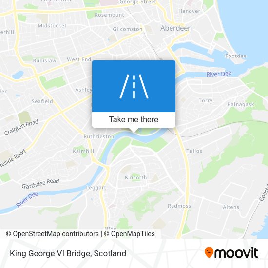 King George VI Bridge map