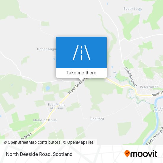 North Deeside Road map