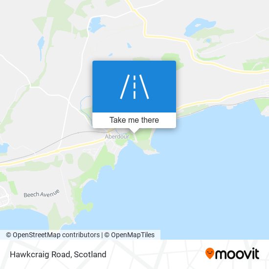Hawkcraig Road map