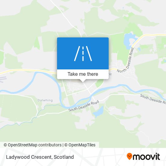 Ladywood Crescent map