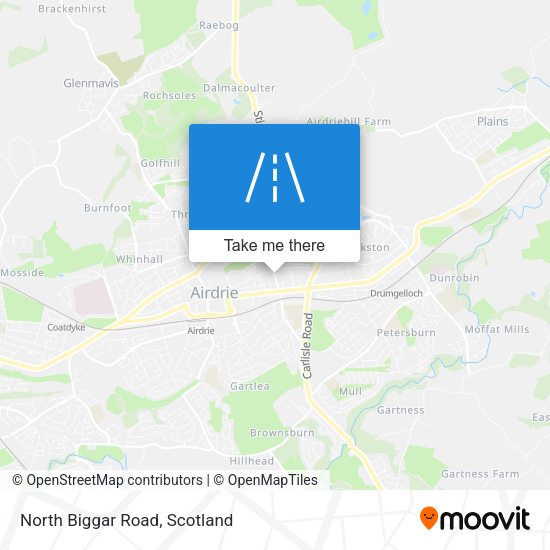 North Biggar Road map