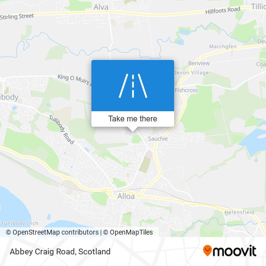 Abbey Craig Road map