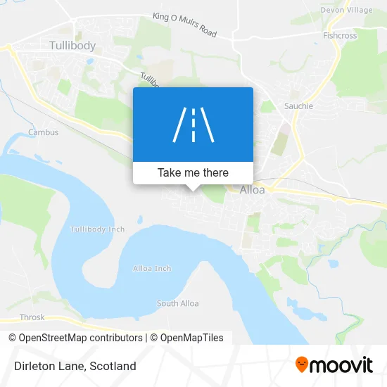 Dirleton Lane map