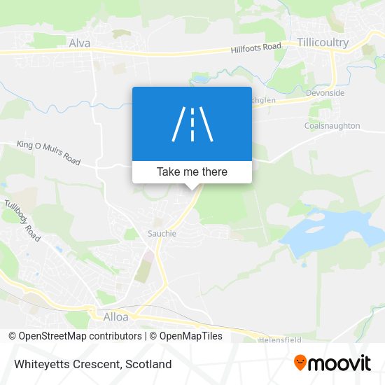 Whiteyetts Crescent map