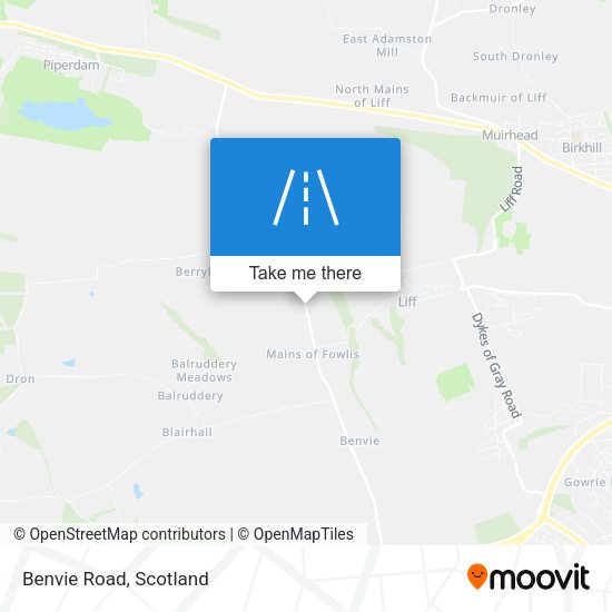 Benvie Road map