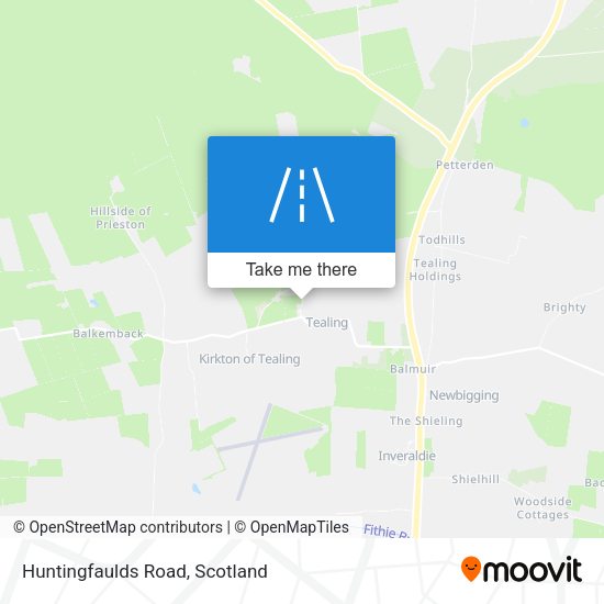 Huntingfaulds Road map