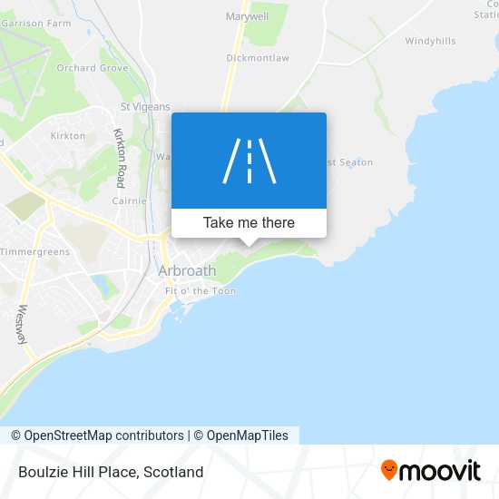 Boulzie Hill Place map
