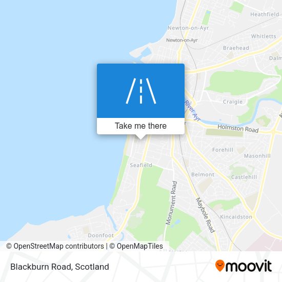 Blackburn Road map