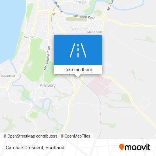 Carcluie Crescent map