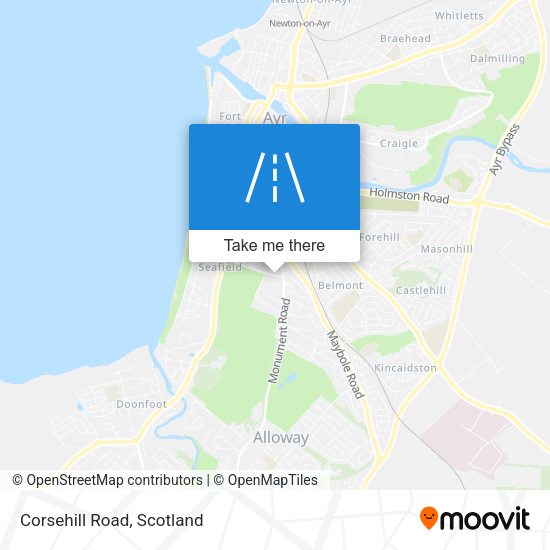 Corsehill Road map