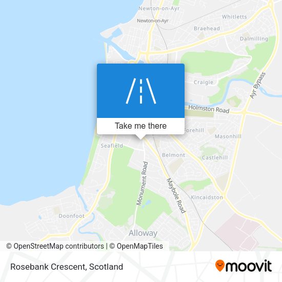 Rosebank Crescent map