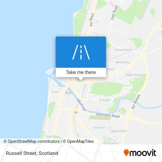 Russell Street map