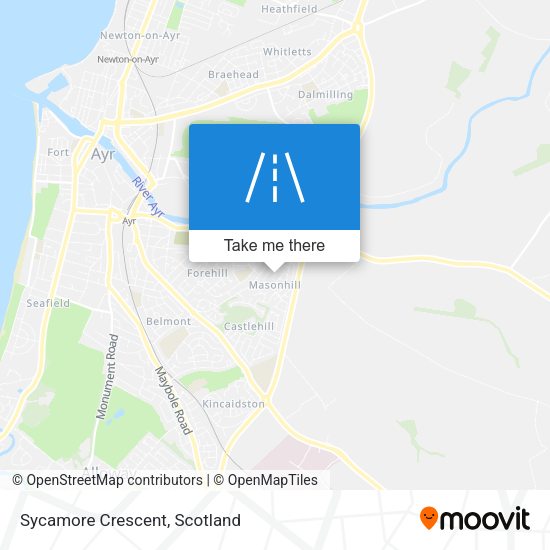 Sycamore Crescent map