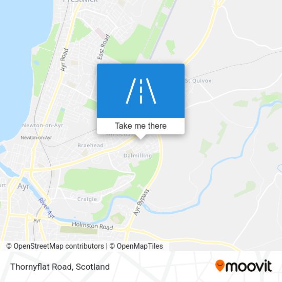 Thornyflat Road map