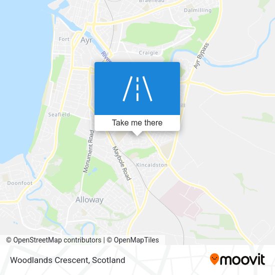 Woodlands Crescent map