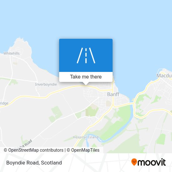 Boyndie Road map