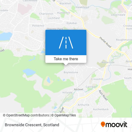 Brownside Crescent map