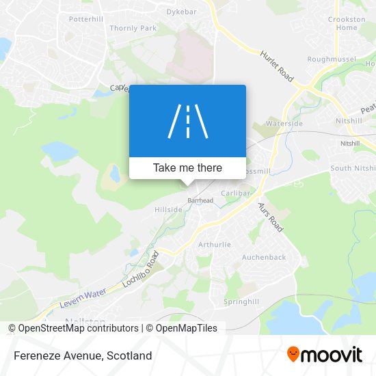 Fereneze Avenue map