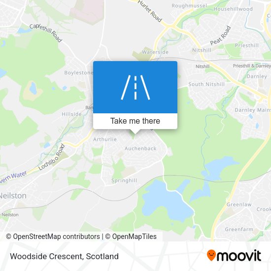 Woodside Crescent map