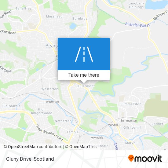 Cluny Drive map